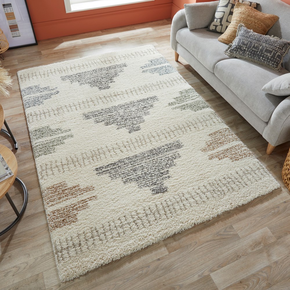 Dakari Zane Boho Rugs in Neutral Beige